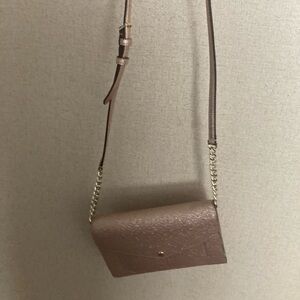 Kate Spade Rose Gold Crossbody Bag with Minimalist Design